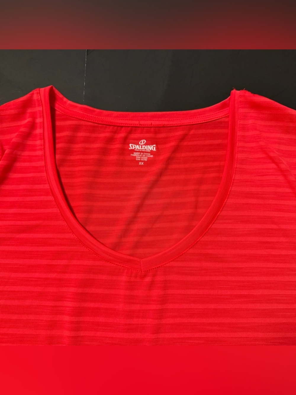 Spalding Women’s Short Sleeve Work Out Top Vneck Fluorescent Pink Quick Dri 2xl - Picture 6 of 16
